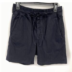 Cotton Citizen NEW Simon Shorts Cotton Blend Button Fly Drawstring S Super Navy